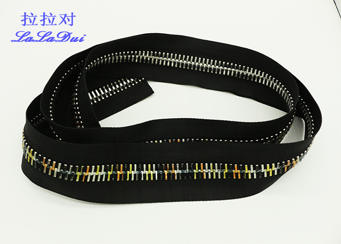 12 # Black Long Chainlarge Tooth Zippers , 28 Inch Metal Jacket Zipper By Yard