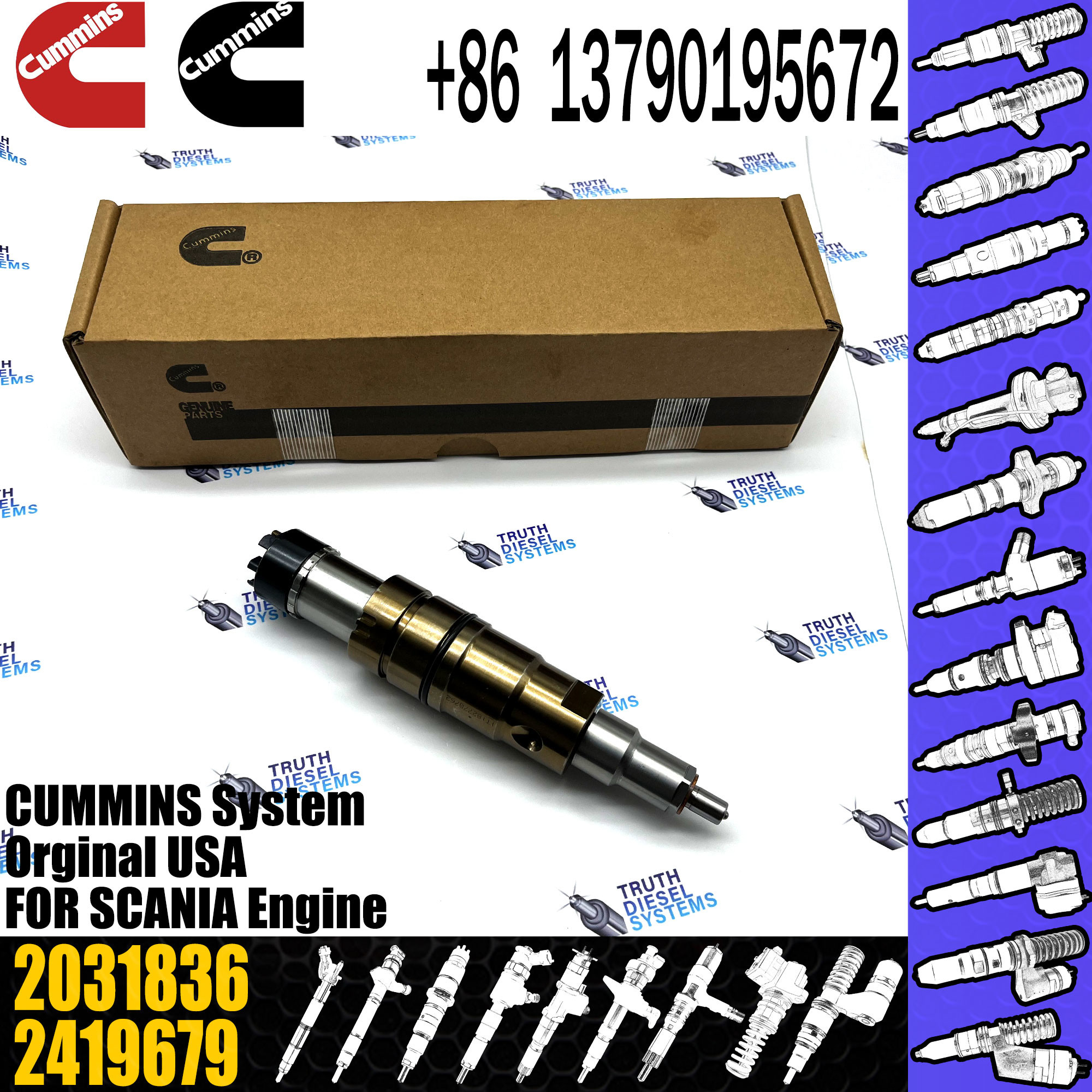 Fuel Injector 1933613 2031836 2086663 575177 1933246 0981302 2031835 2086663 0984302 For SCANIA R Series