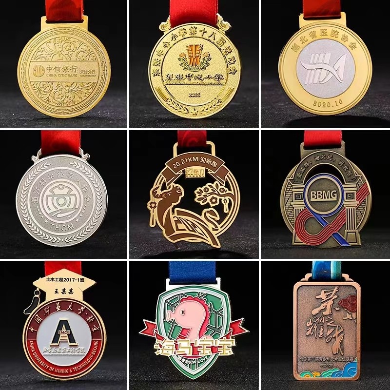 Sport Marathon Engraved Custom Medals Online Football Souvenir Custom Printed Medals