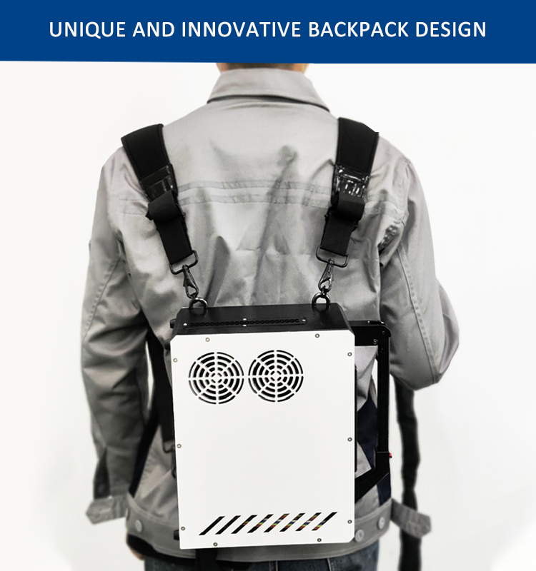 Portable Backpack Laser Cleaning Machine Metal Rust Surface Paint Removal