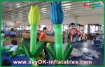 Oxford Cloth Custom Inflatable Products , LED Inflatable Double Flower For Stage