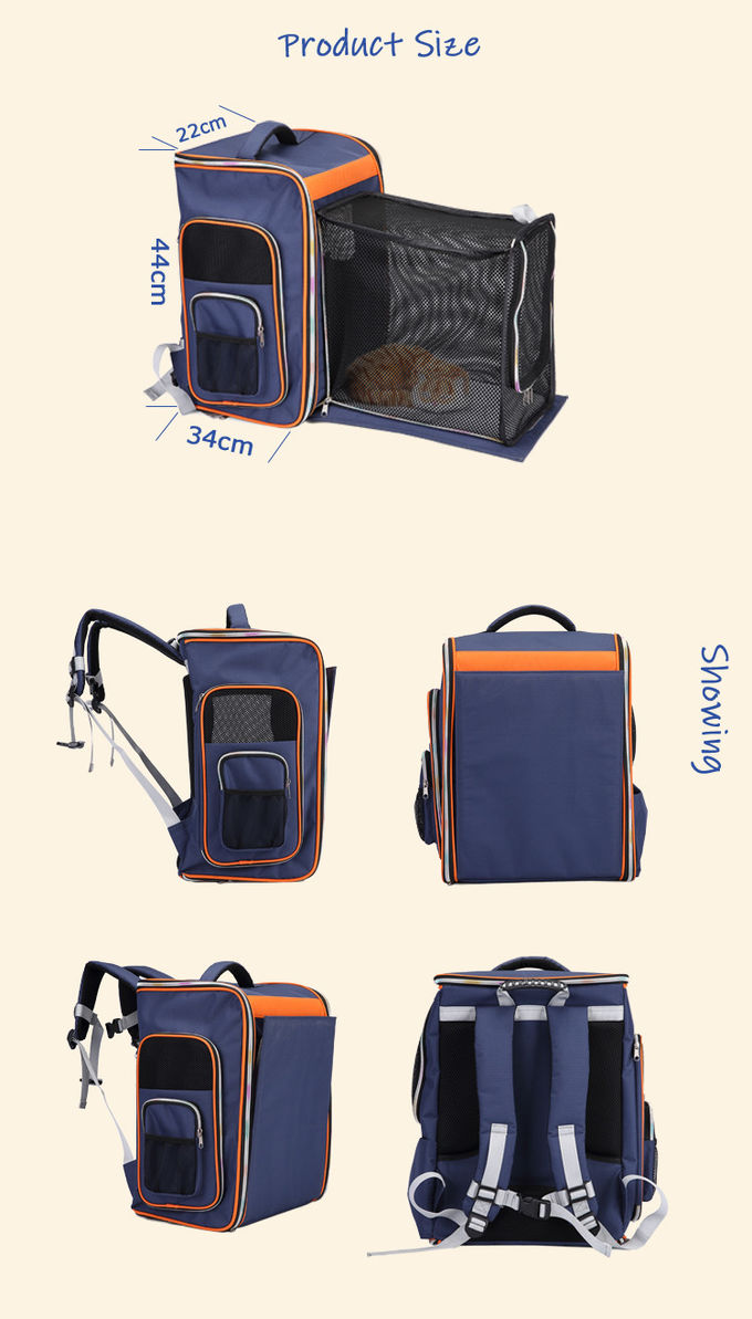 Portable Foldable Nylon Pet Travel Carrier Puppy Bag Expandable Multifunction