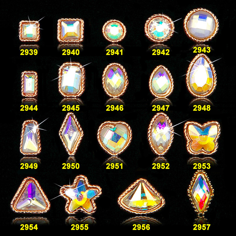 NEW Arrival jewelry nail art cabochons for nail art decoration - nail jewelry made with austrian oktant chaton, preciosa