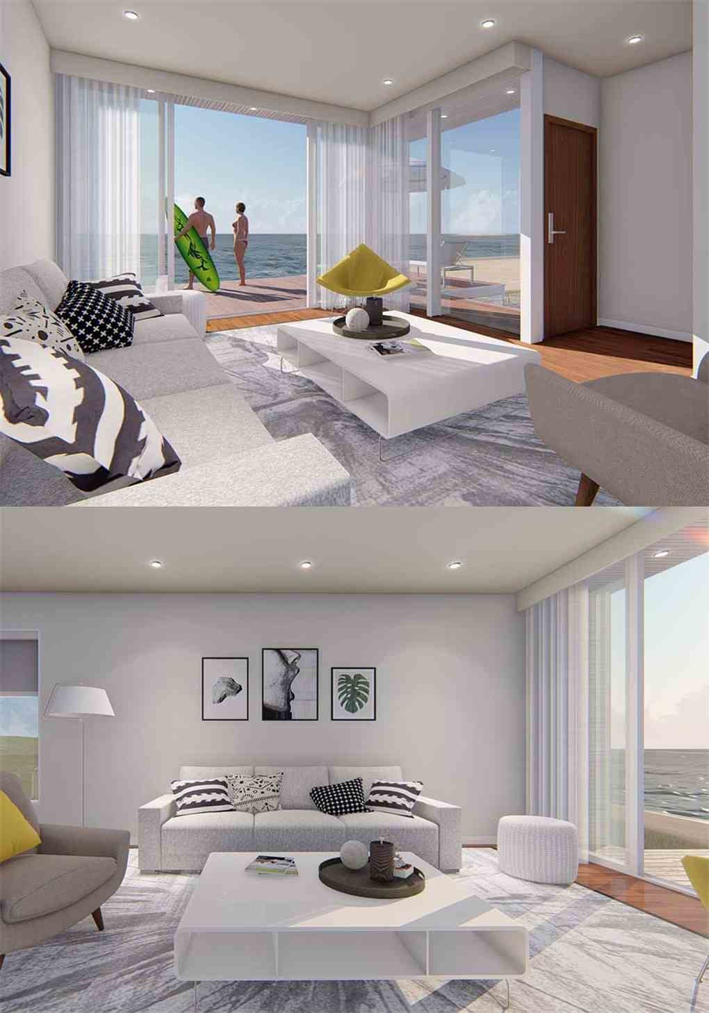 Nobby Luxury Prefab House Fast Installation Log Cabin House Earthquake Resistance