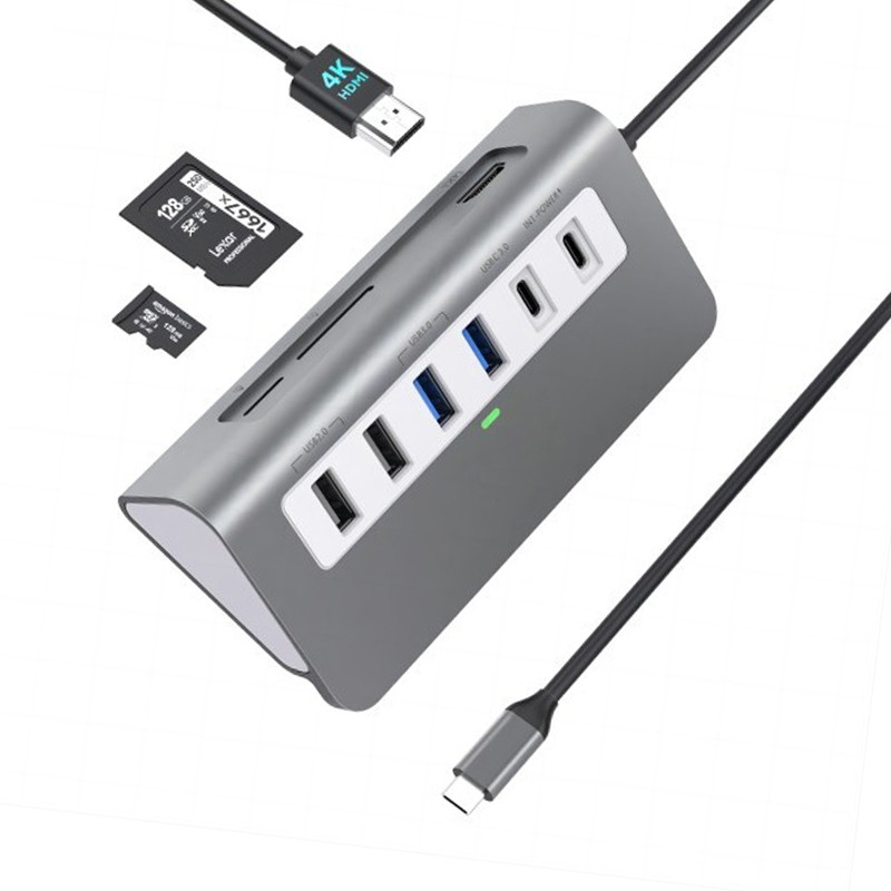 Type C Interface 4 In 1 4 Ports Hub Type-C OTG To USB 3.0 2.0 Adapter Aluminium Alloy