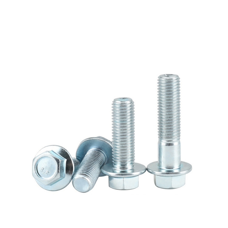 OEM Customized Hex Flange Bolts M6 M8 M10 M12 Grade 8.8 10.9 12.9 DIN6921 Zinc Plated