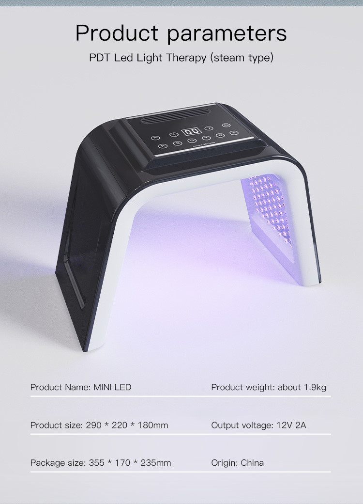 7 Color LED Therapy Light Skin Rejuvenation Equipment PDT Photon Facial Lamp Skin Care Mask Whitening Beauty Device