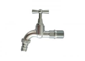 Buy cheap General Purpose Italy Type Bibcock Tap Sandblasted Chrome Surface product