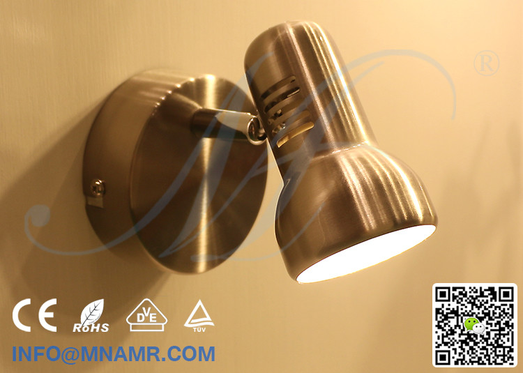LED Hotel Bed Headboard Reading Light Dimmable with Replaceable Bulb GU10 GU5.3 MR16 E14 G4 G9