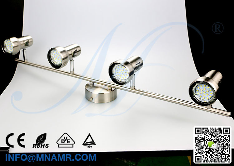 4x5W LED Ceiling Spotlight Fitting AC100-240V with Multi-Direction Adjustable Heads