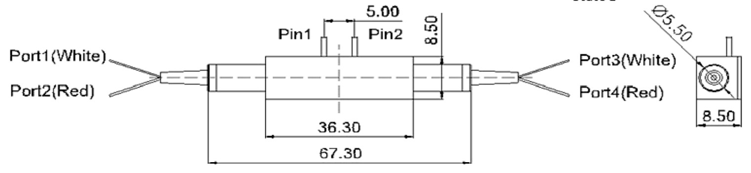 SW High Isolation Fiber Optic Switch 2x2 High Reliability