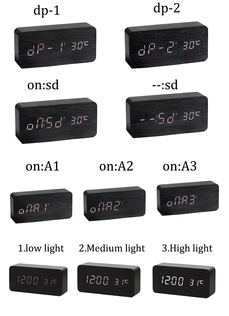Smart Mini FM Portable Clock Radio With LED Light Bluetooth Speaker