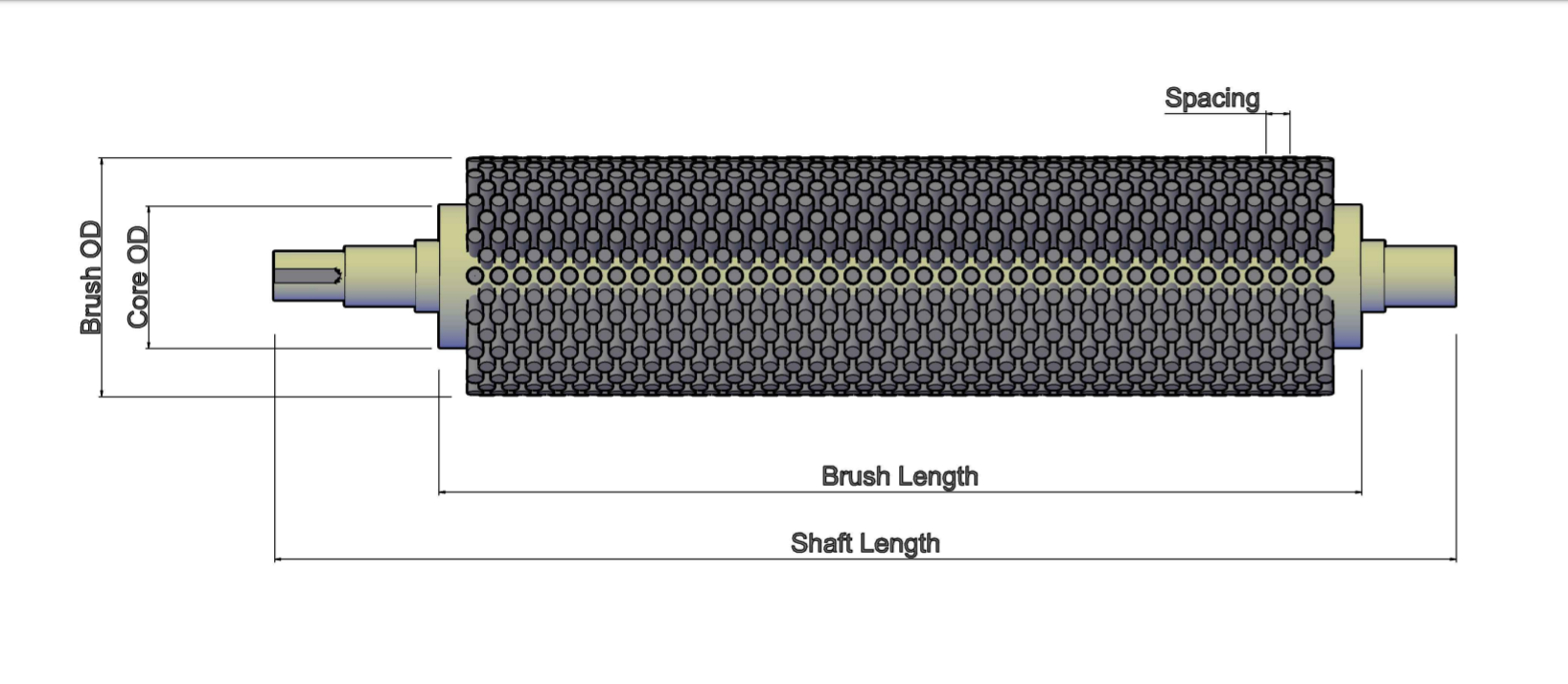 Industrial Conveyor Custom Industrial Brushes Rollers For Fruit Cleaning