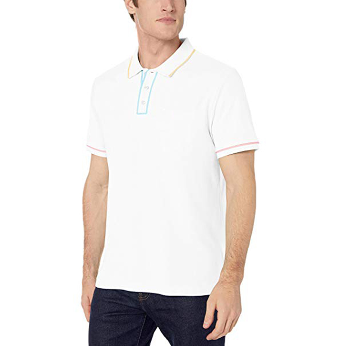 Custom Logo Printed Mens Polo Style Shirts 100 Cotton Short Sleeve OEM