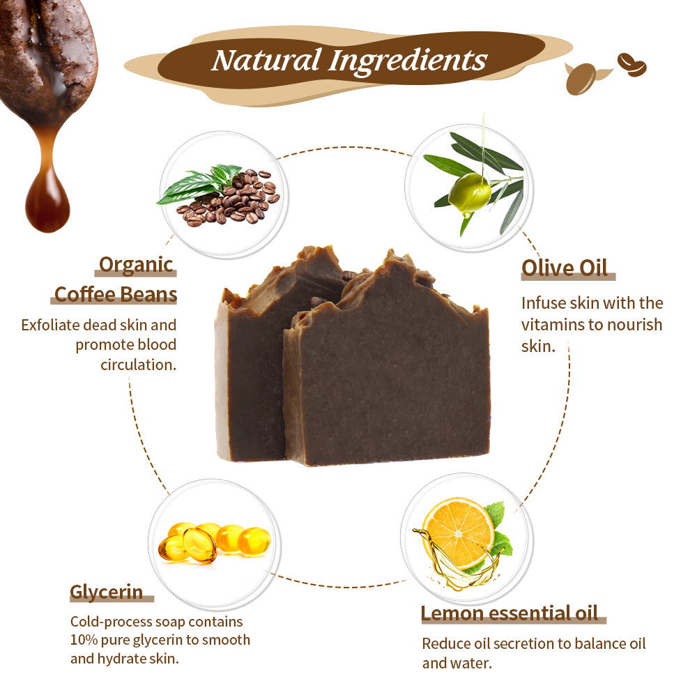 Coffee soap for acne