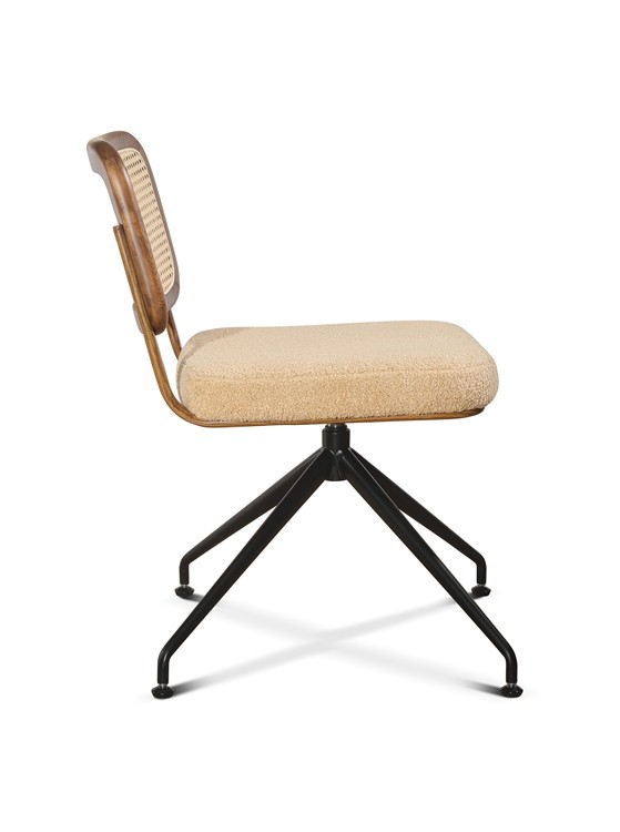 0.099CBM White Executive Desk Rattan Computer Chair 72 X 30 X 50 Cm 4 STAR