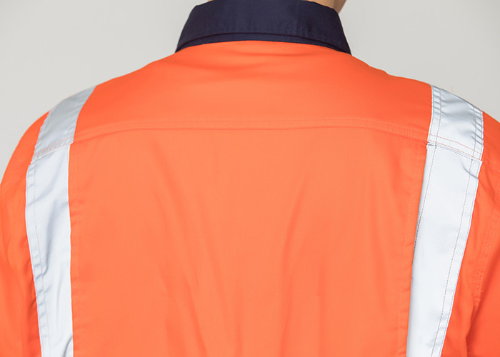 Double Stitching Safety Work Clothes High Visable Orange Jacket Bib Pants Suit