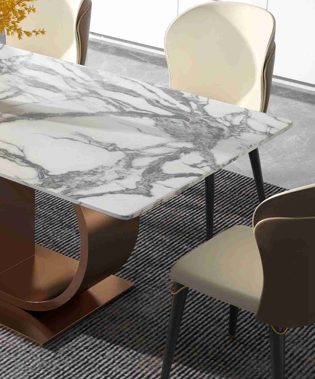 SUS 12 Foot Light Luxury Modern Dining Tables Dining Room Furniture
