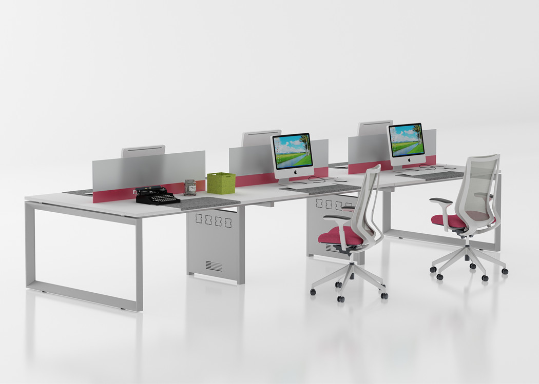 Steel Frame Office Conference Table , MFC Top Meeting Room Table
