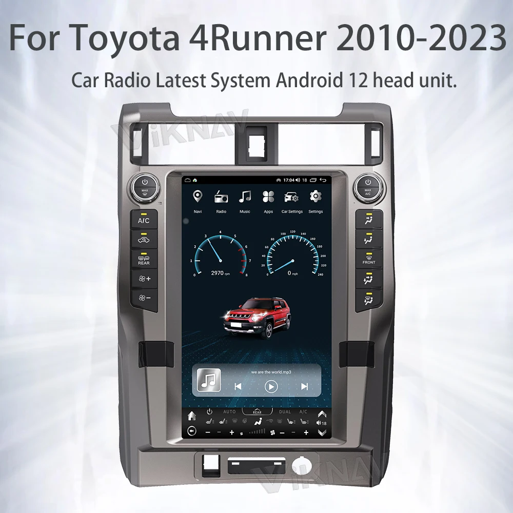 Auto Stereo Car Radio For Toyota 4Runner 2010-2023 Android Auto Carplay GPS Navigation Display Screen Multimedia player