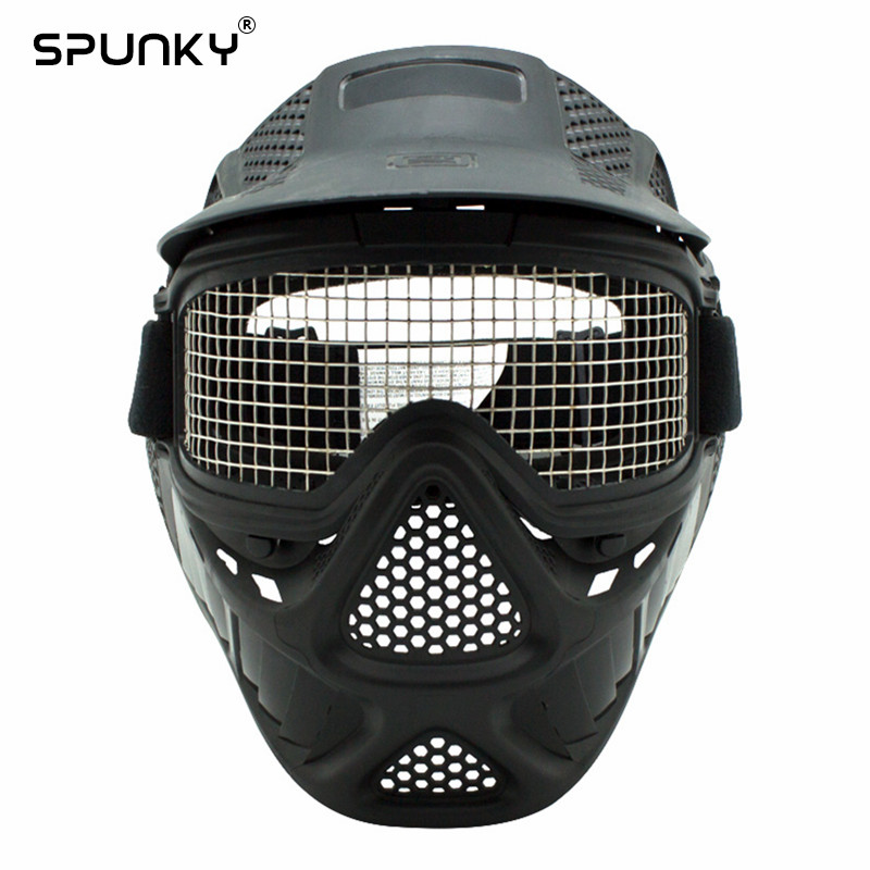 Airsoft Paintball Mask with Steel Wire Mesh for Archery Games
