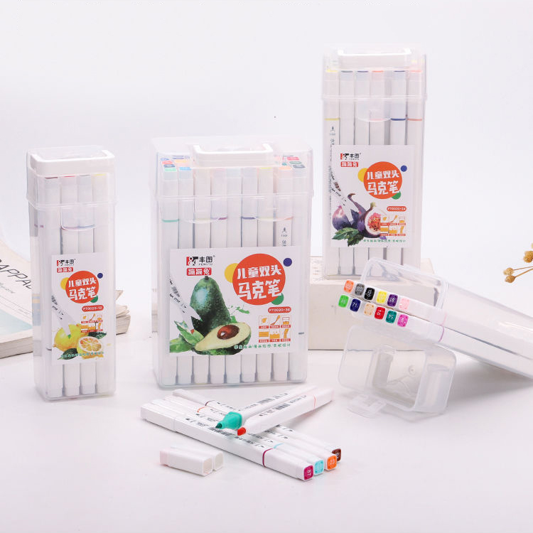 Student Painting Watercolor Art Marker Pen with Custom Logo and Dual-Side Writing