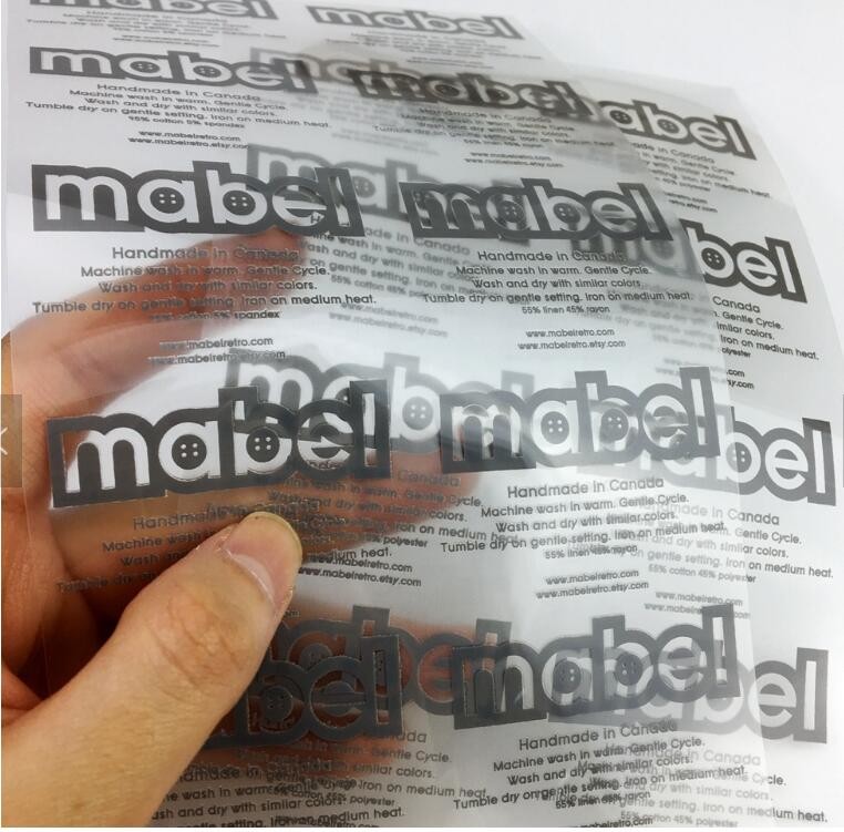 Custom Printing Tagless Heat Transfer Labels For Clothing , Heat Press Neck Labels