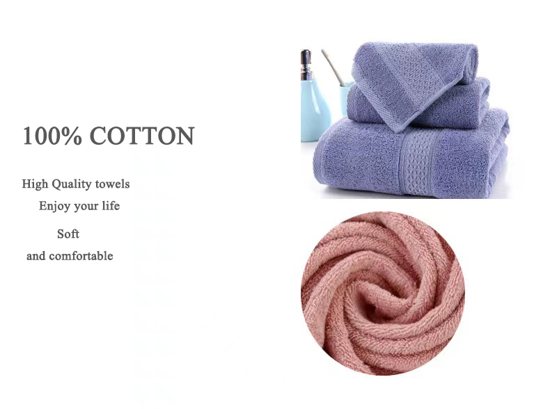 100% Cotton Towel Set Perfect for Sport Hotel 3-Piece Gift Box 35*75cm and 70*140cm