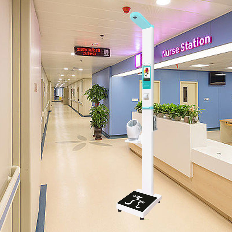 Human Weight Measuring Scale For Gym Shanghe Hospital Blood Pressure Monitor Lcd Display Ultrasonic Bmi Height And Weigh