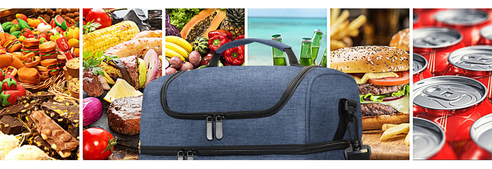 Leakproof Cooler Tote Bag Organizer with Adjustable Shoulder Strap for Adults
