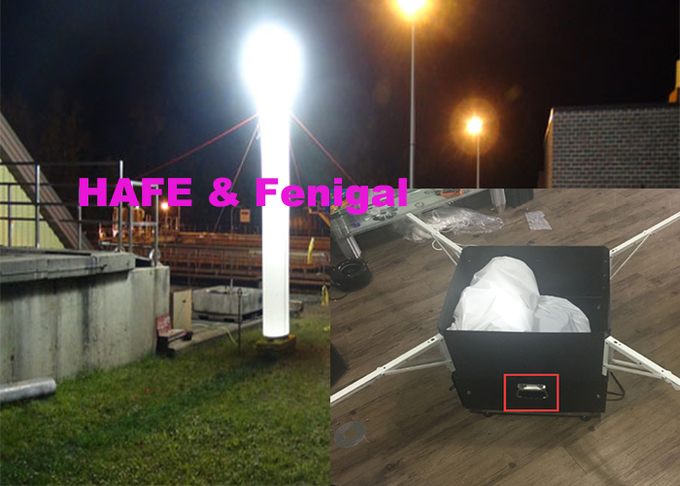 Portable Emergency Light Inflatable Lighting Tower 1000W Metal Halide Battery Rechargeable 0