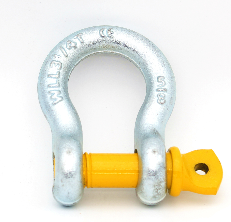 Forged Alloy Steel Bow Type Shackle Heavy Duty Galvanized Surface