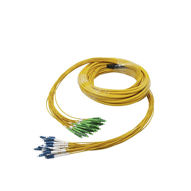 24 Core Pre Terminated SM Fiber LC UPC To LC APC Breakout Fiber Optic Cable