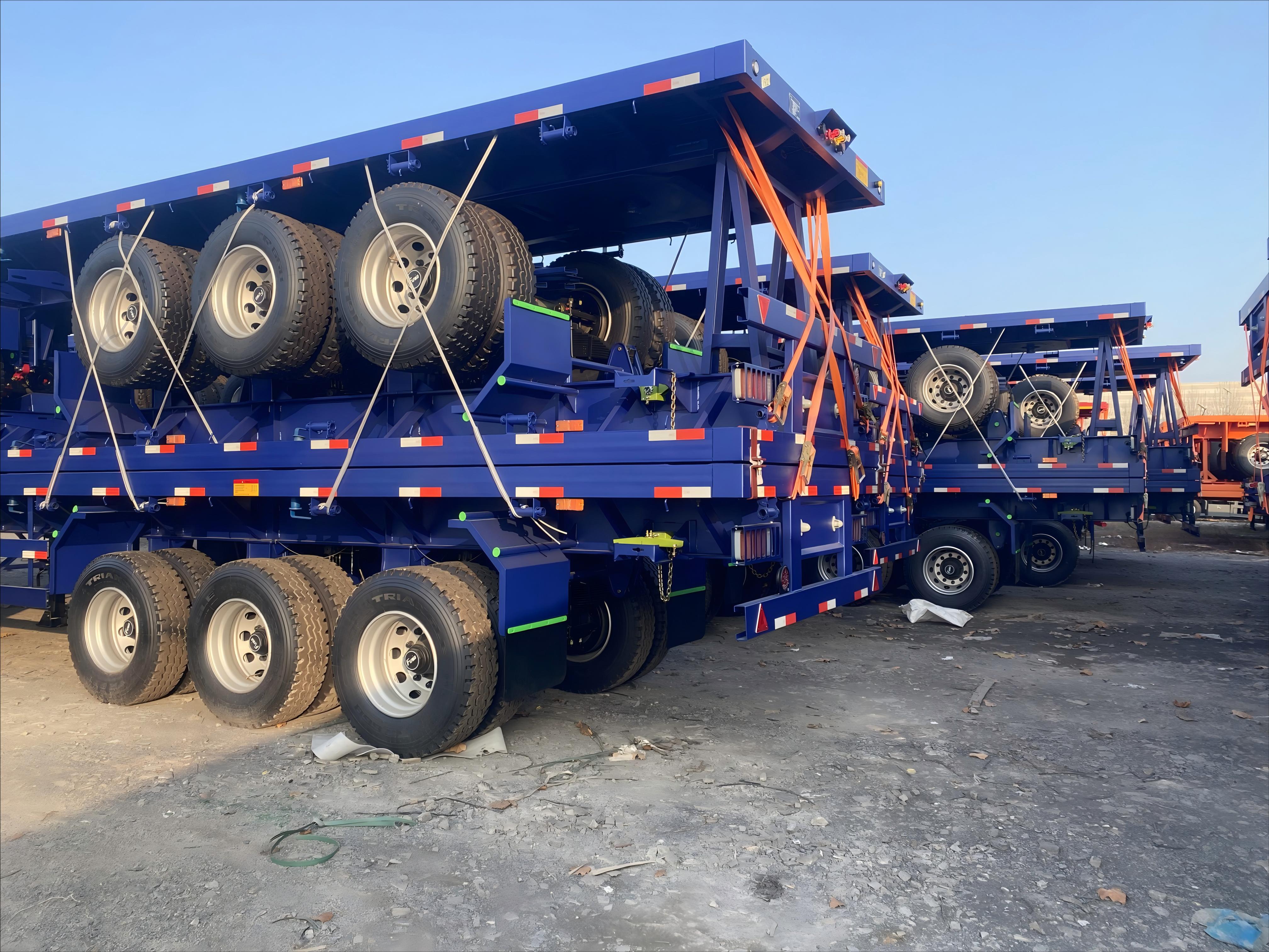 CIMC China manufacturer of 3-axis direct sales high-quality price discount Flatbed semi trailer