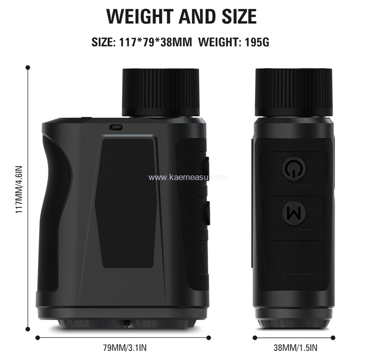 kaemeasu 1500m Optical Telescope Golf Rnagefinder USB Charging Distance Meter 95% Transmittance H1500H