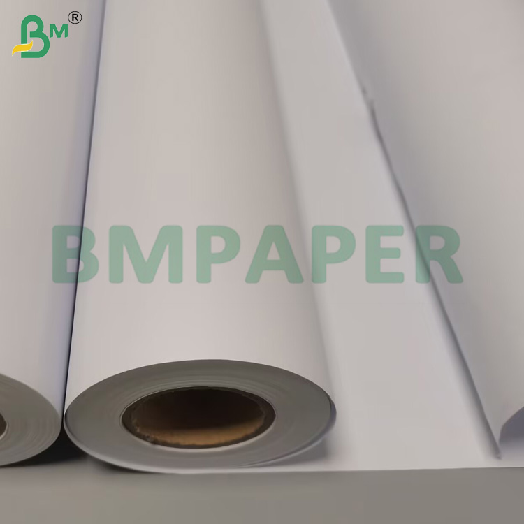 80gsm Uncoated White CAD Plotter Paper For Engineering Printing 