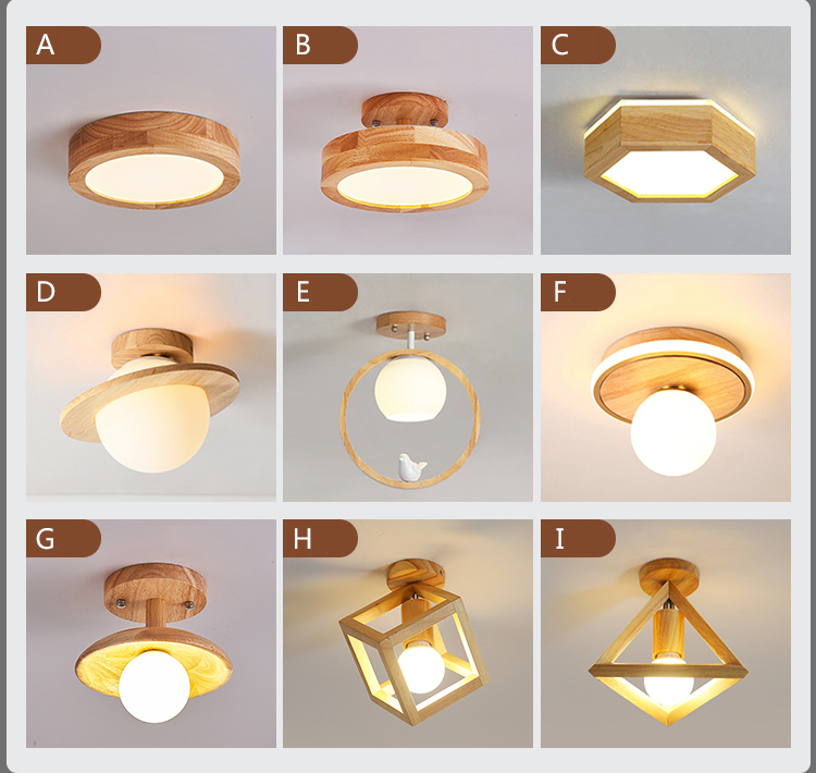 Nordic Wood Ceiling Lamp for Hallway Entrance Balcony Corridor Hallyway ceiling lamp(WH-WA-51)