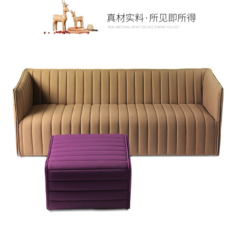 American Wind Net Red Fabric Velvet Sofa Family Three Person Simple Northern Europe Light Luxury