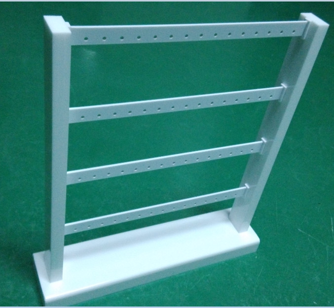 Acrylic Earring Display Stand White Jewellery Stand Rack with 4 Tiers for Drop Earring