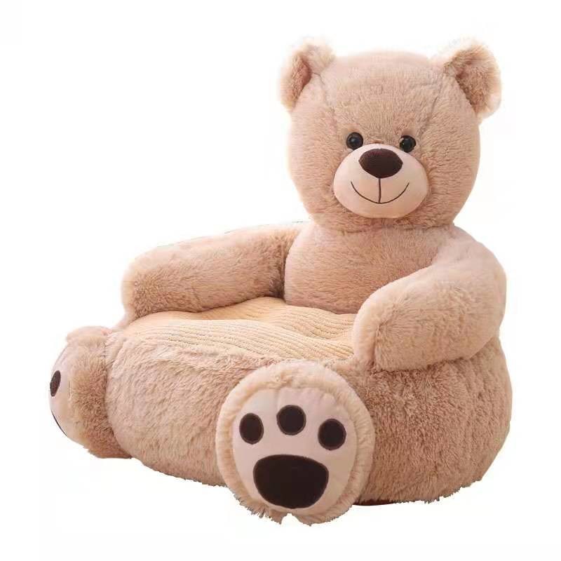 60cm Cute Cartoon Kids Plush Chairs Boy Girl Kindergarten Baby Stuffed Animal Chair