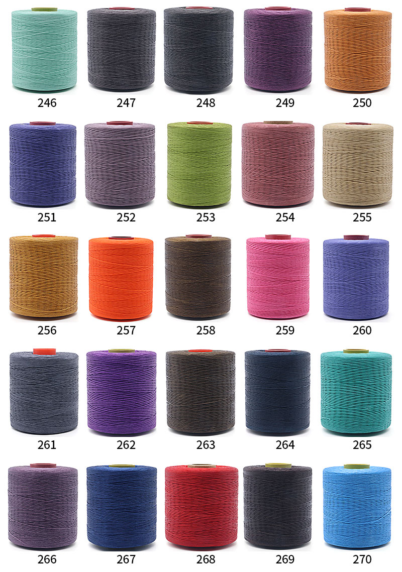 Kangfa 0.8mm 1mm Polyester Handmade Braid Waxed Thread High Tenacity for Leather Goods