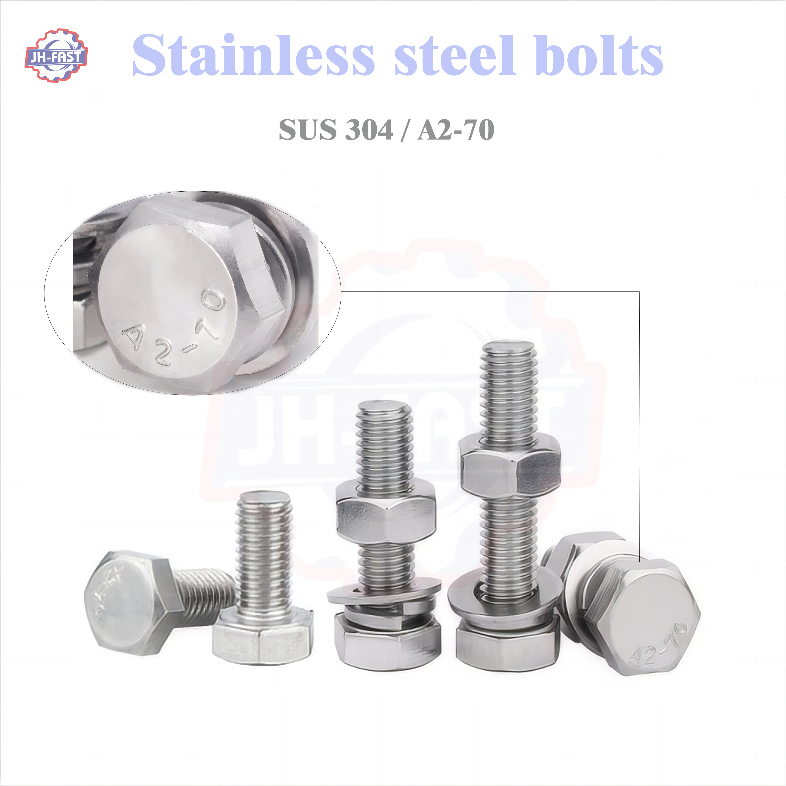 Chrome Carbon Steel M3 M4 M5 M6 M8 M10 M12 M20 Hex Boulon Pernos Fasteners Bolt and Nut