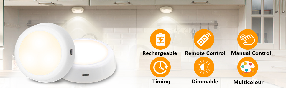 Dimmable 800mAH 5V 2w Remote Control Under Cupboard Lights