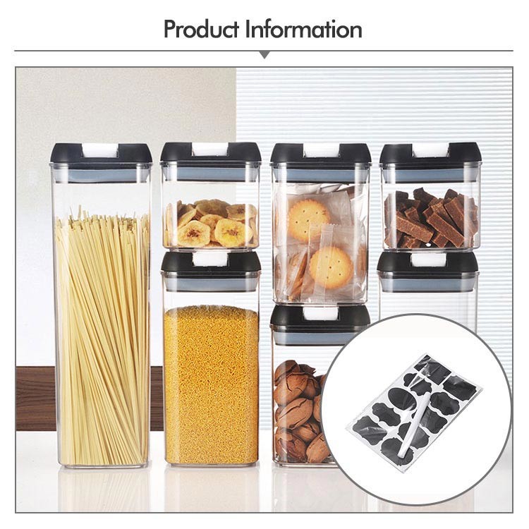 7 Pcs Plastic Food Airtight Storage Containers With Lids Multiple Size