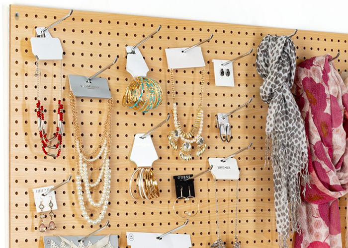 Easy Assembly 8mm Wood Grain MDF Pegboard