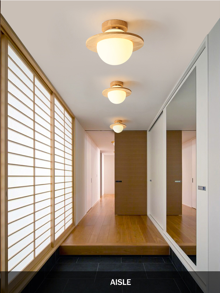 Nordic Wood Ceiling Lamp for Hallway Entrance Balcony Corridor Hallyway ceiling lamp(WH-WA-51)