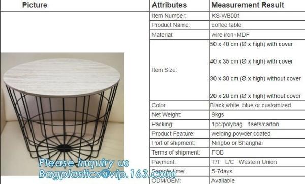 Glass top metal wire rose gold round coffee table, Outdoor Furniture Commercial