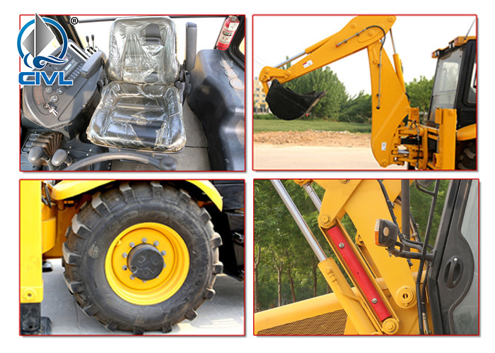 Agricultural Front Digging And Rear Shovel Excavator Loader 58kw 10-20 Backhoe Loader