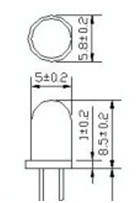 5MM Diffused DIY LED Diode Green Lighting With 120 Degrees Viewing Angle
