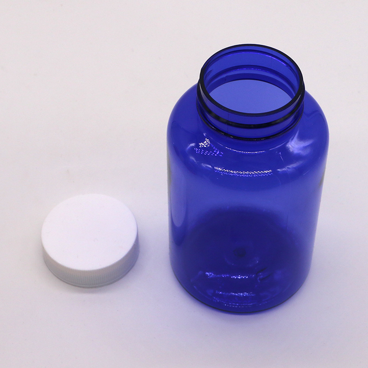 300ml/10oz Round Shape PET Plastic Bottle with Flip Top Cap for Pill Bottle Container